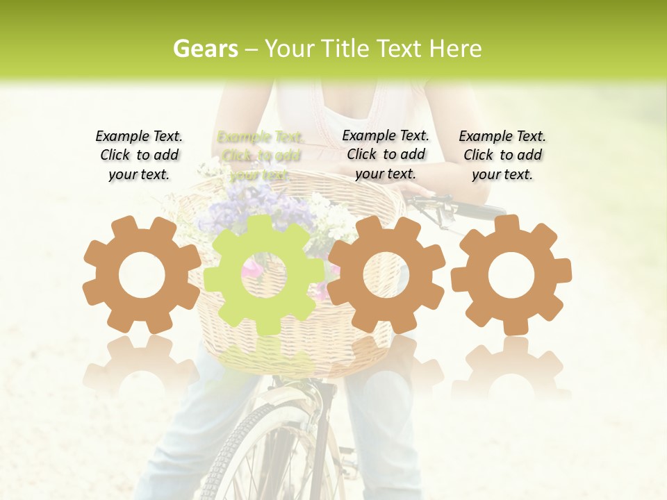 Thirties Happy Bicycle PowerPoint Template