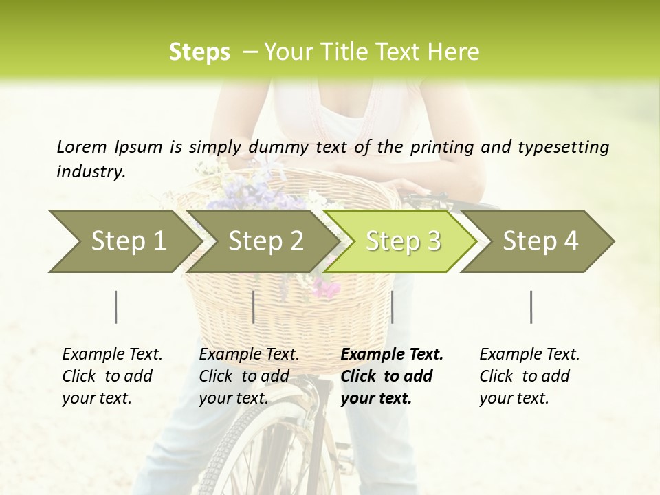 Thirties Happy Bicycle PowerPoint Template
