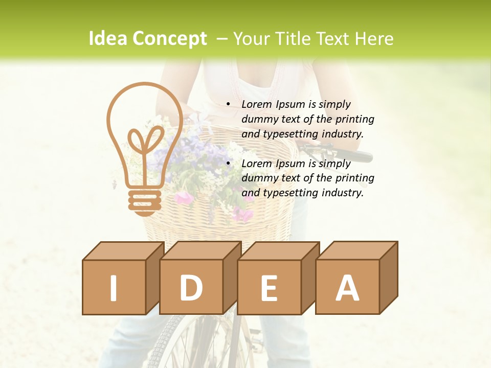 Thirties Happy Bicycle PowerPoint Template