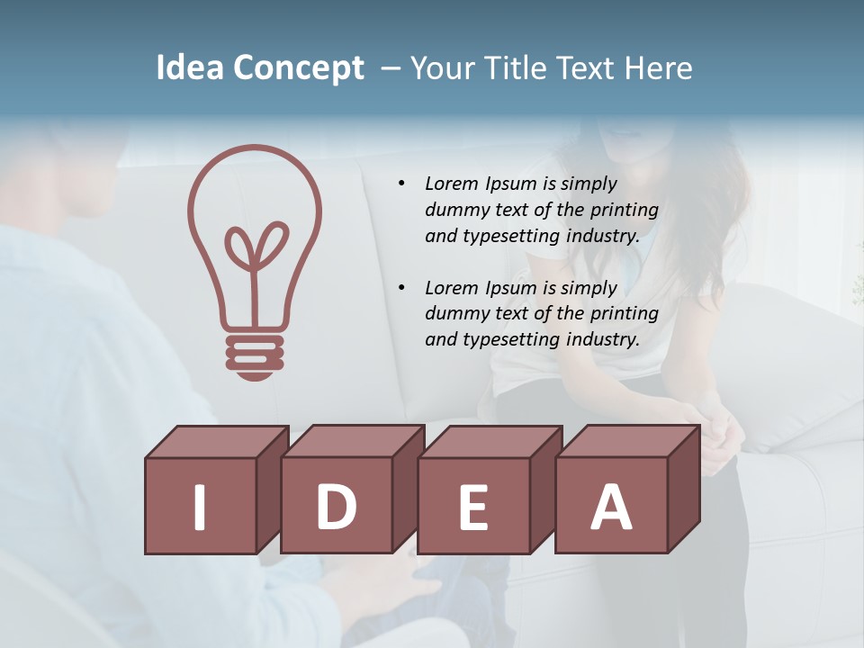 Help Couch Mental Health PowerPoint Template