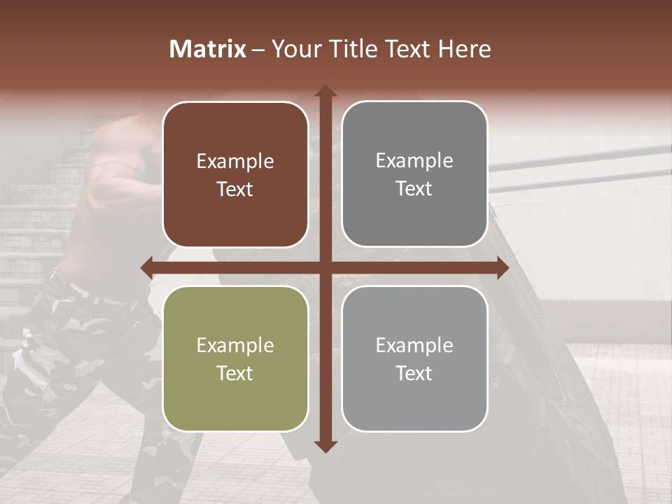 Muscular Build Picking Up Bodybuilder PowerPoint Template