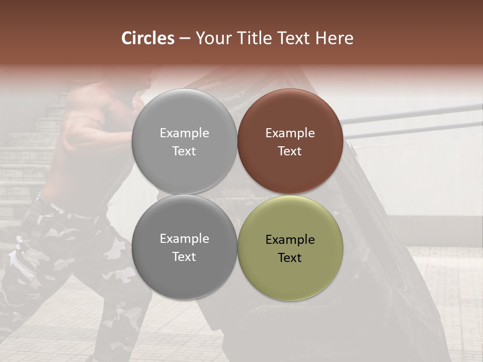 Muscular Build Picking Up Bodybuilder PowerPoint Template