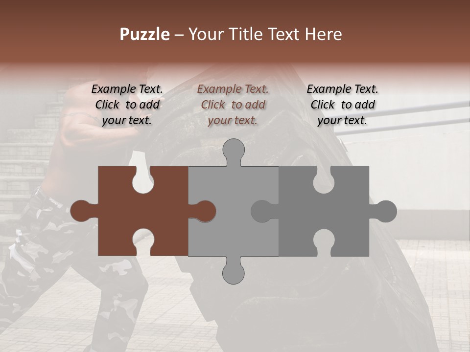 Muscular Build Picking Up Bodybuilder PowerPoint Template