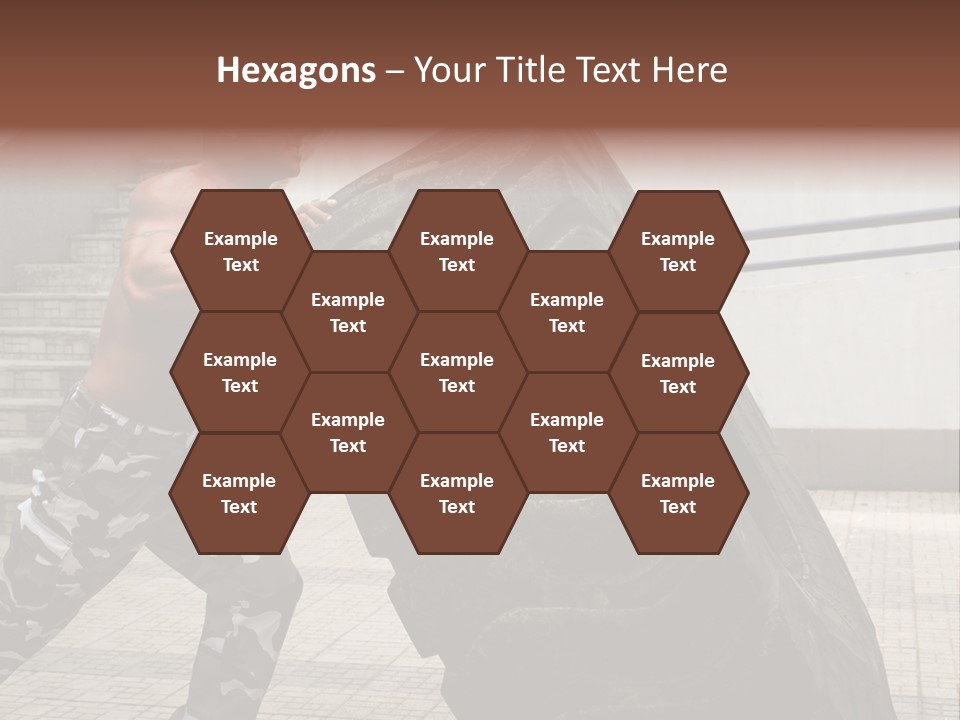 Muscular Build Picking Up Bodybuilder PowerPoint Template