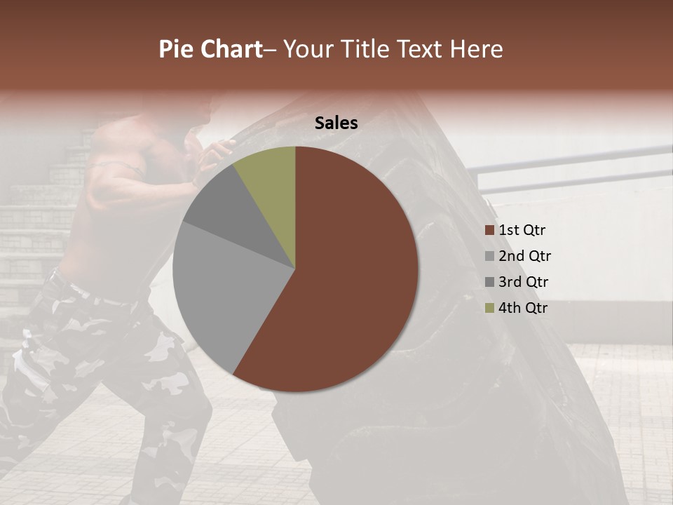 Muscular Build Picking Up Bodybuilder PowerPoint Template