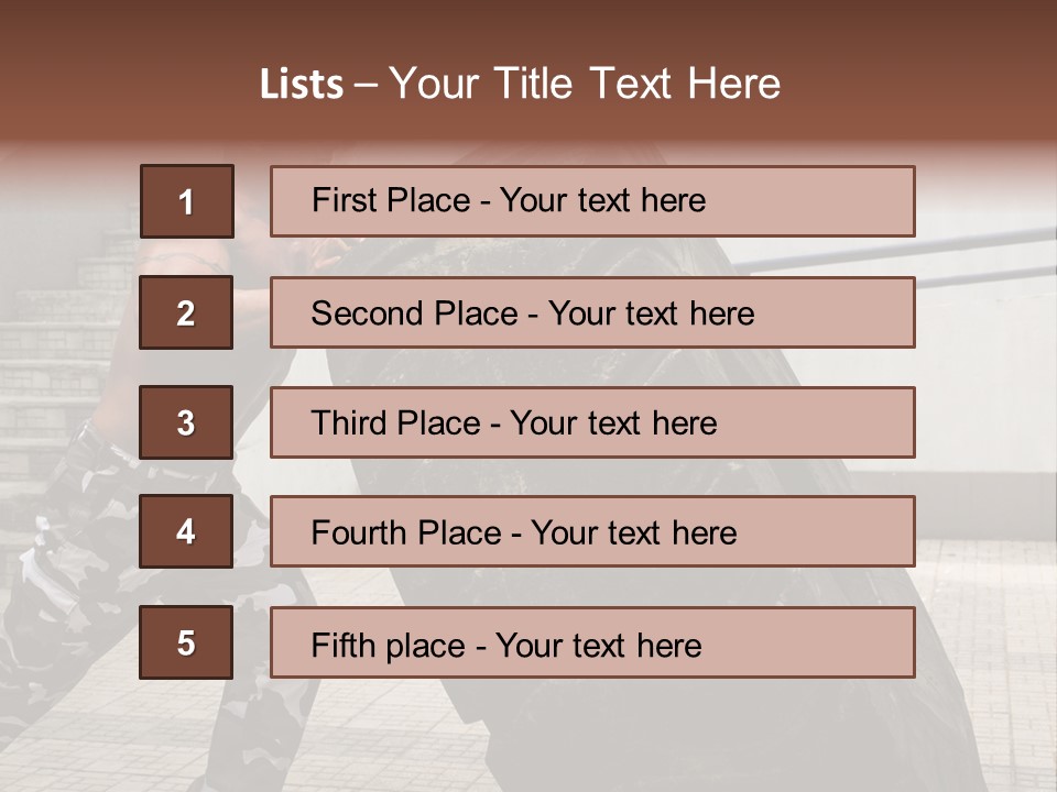 Muscular Build Picking Up Bodybuilder PowerPoint Template