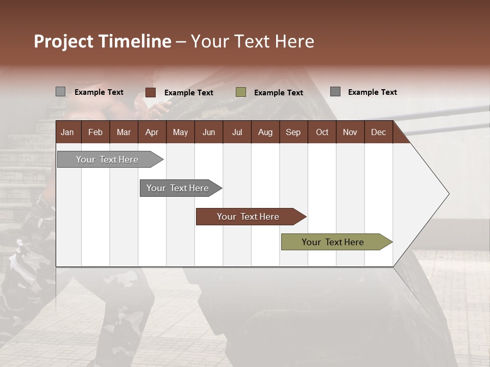 Muscular Build Picking Up Bodybuilder PowerPoint Template