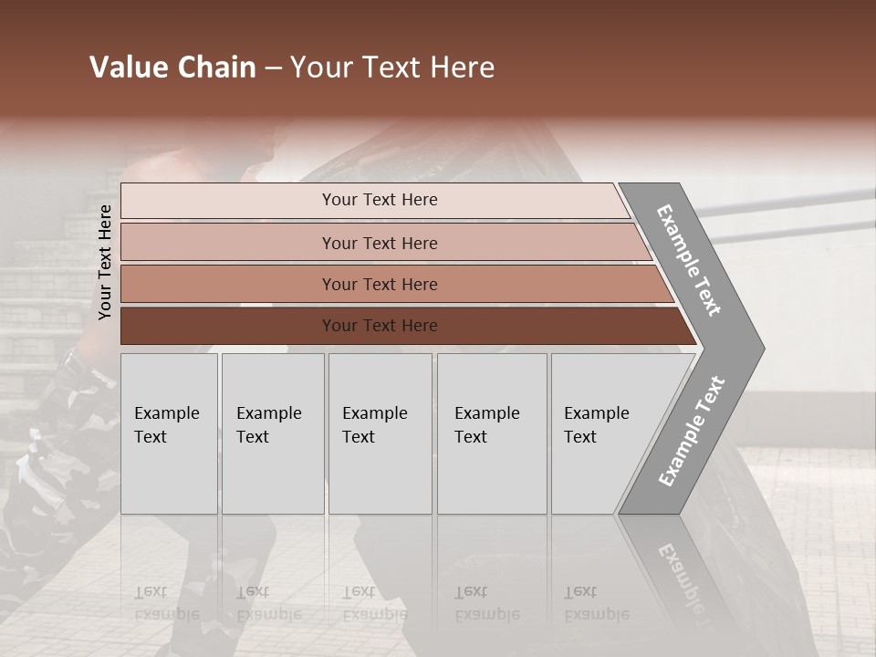 Muscular Build Picking Up Bodybuilder PowerPoint Template