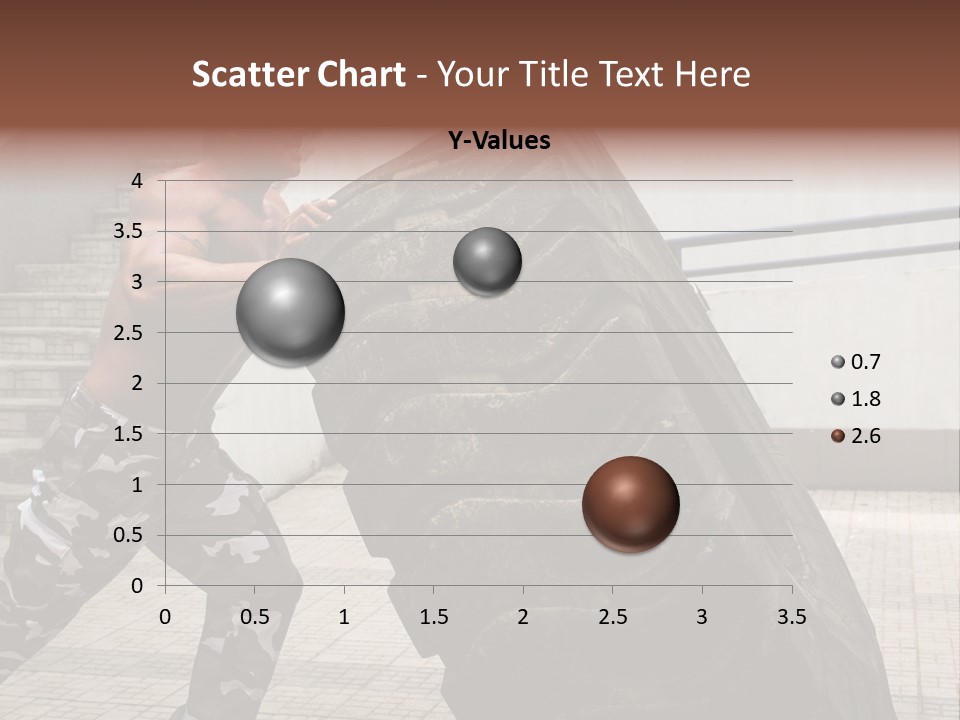 Muscular Build Picking Up Bodybuilder PowerPoint Template