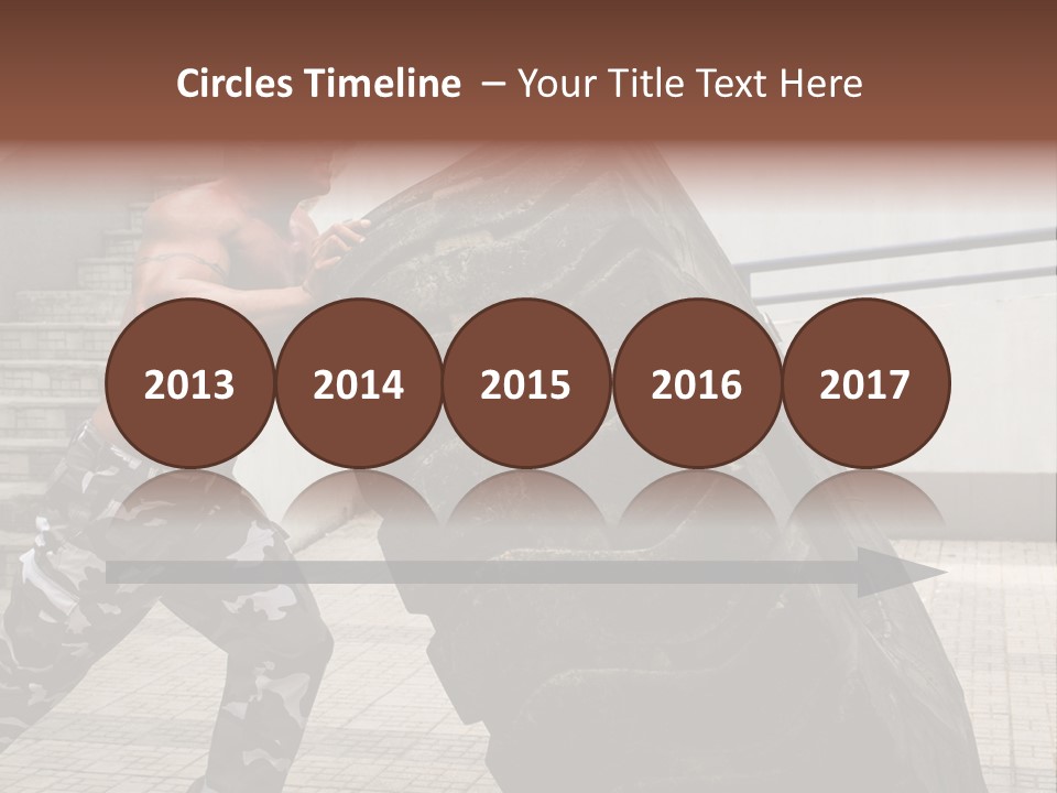 Muscular Build Picking Up Bodybuilder PowerPoint Template