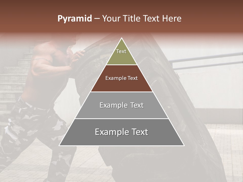 Muscular Build Picking Up Bodybuilder PowerPoint Template