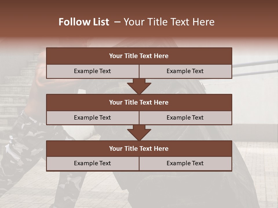 Muscular Build Picking Up Bodybuilder PowerPoint Template