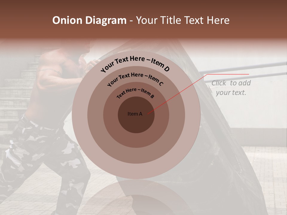 Muscular Build Picking Up Bodybuilder PowerPoint Template