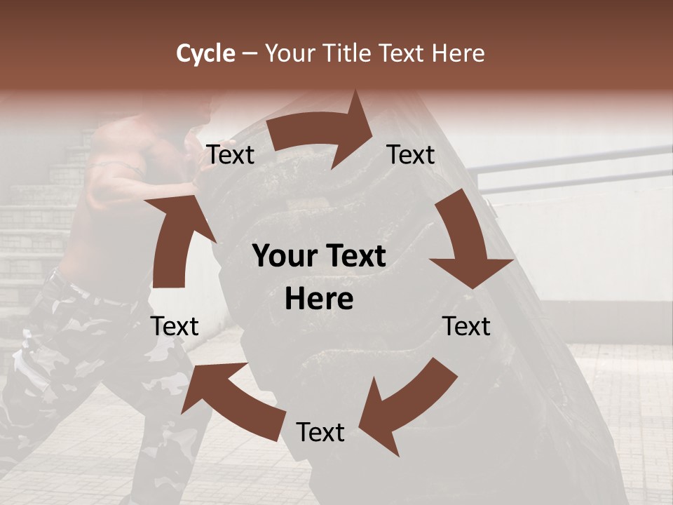 Muscular Build Picking Up Bodybuilder PowerPoint Template