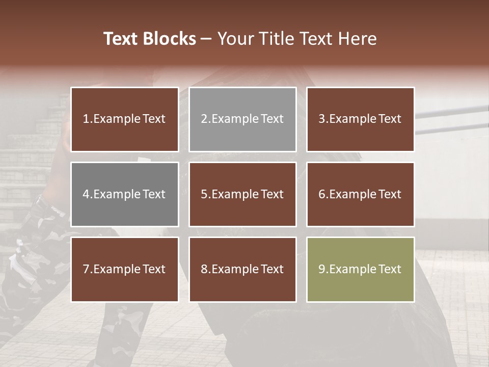 Muscular Build Picking Up Bodybuilder PowerPoint Template