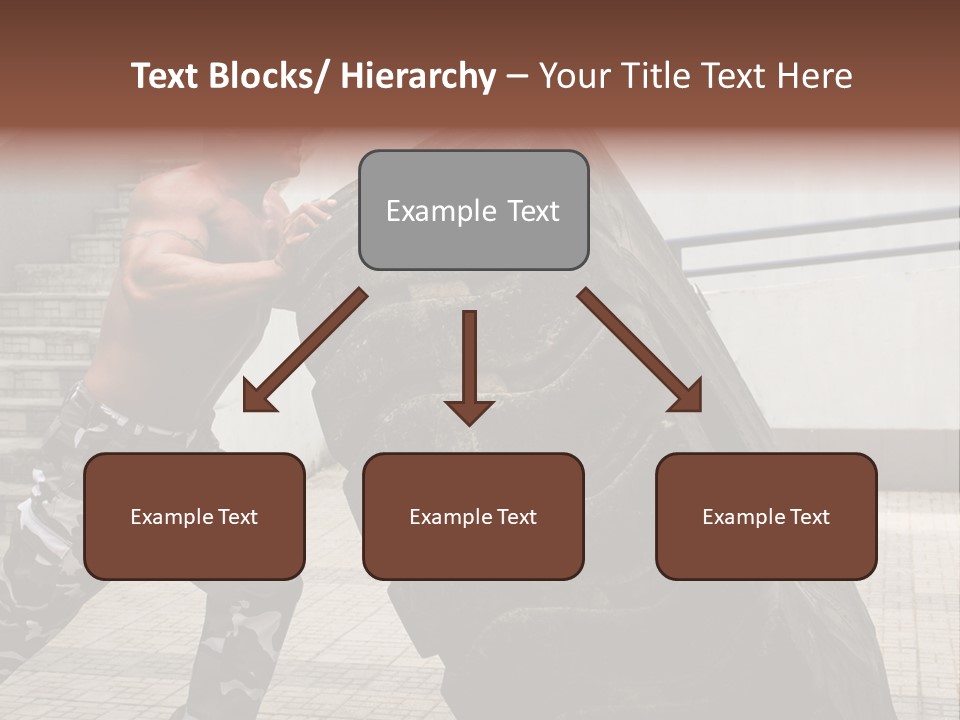 Muscular Build Picking Up Bodybuilder PowerPoint Template