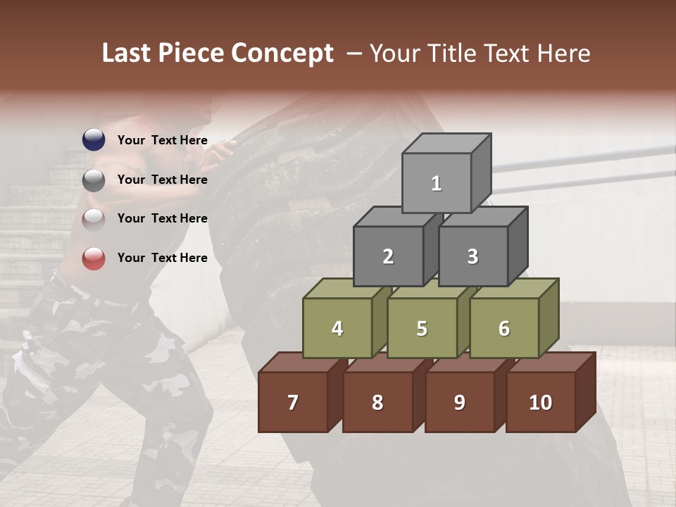 Muscular Build Picking Up Bodybuilder PowerPoint Template