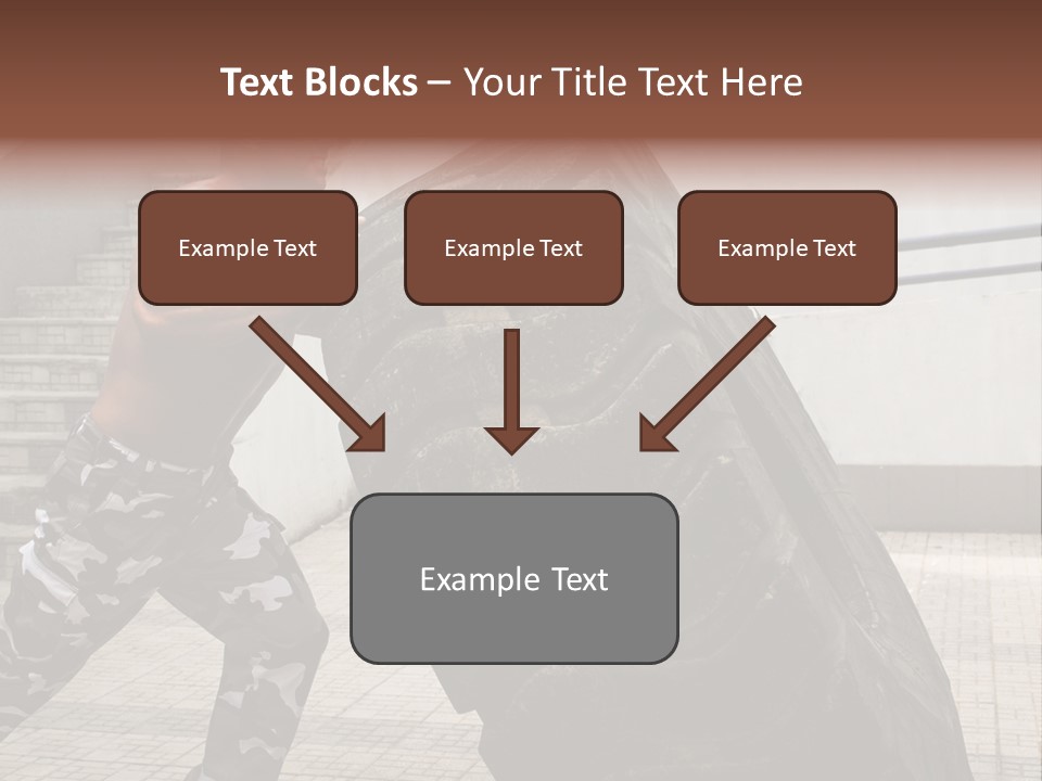 Muscular Build Picking Up Bodybuilder PowerPoint Template