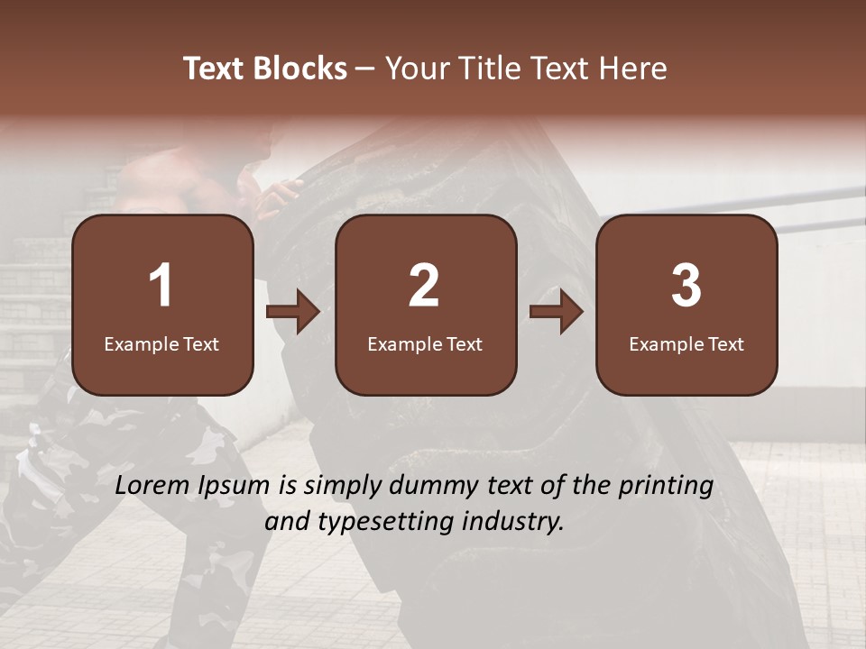 Muscular Build Picking Up Bodybuilder PowerPoint Template