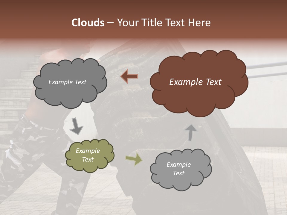 Muscular Build Picking Up Bodybuilder PowerPoint Template