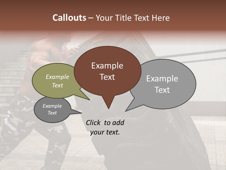 Muscular Build Picking Up Bodybuilder PowerPoint Template