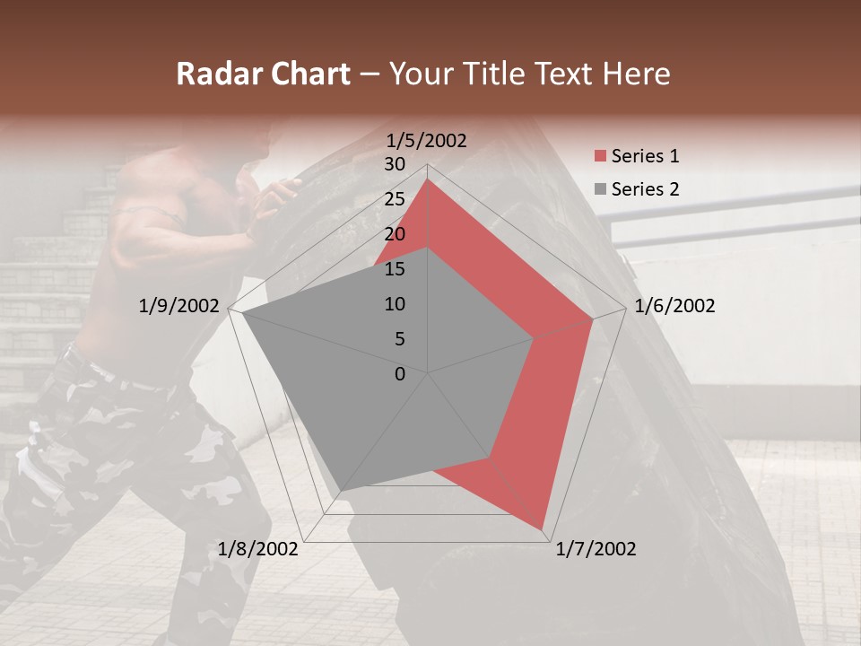 Muscular Build Picking Up Bodybuilder PowerPoint Template