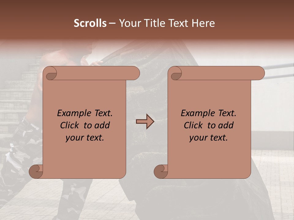 Muscular Build Picking Up Bodybuilder PowerPoint Template
