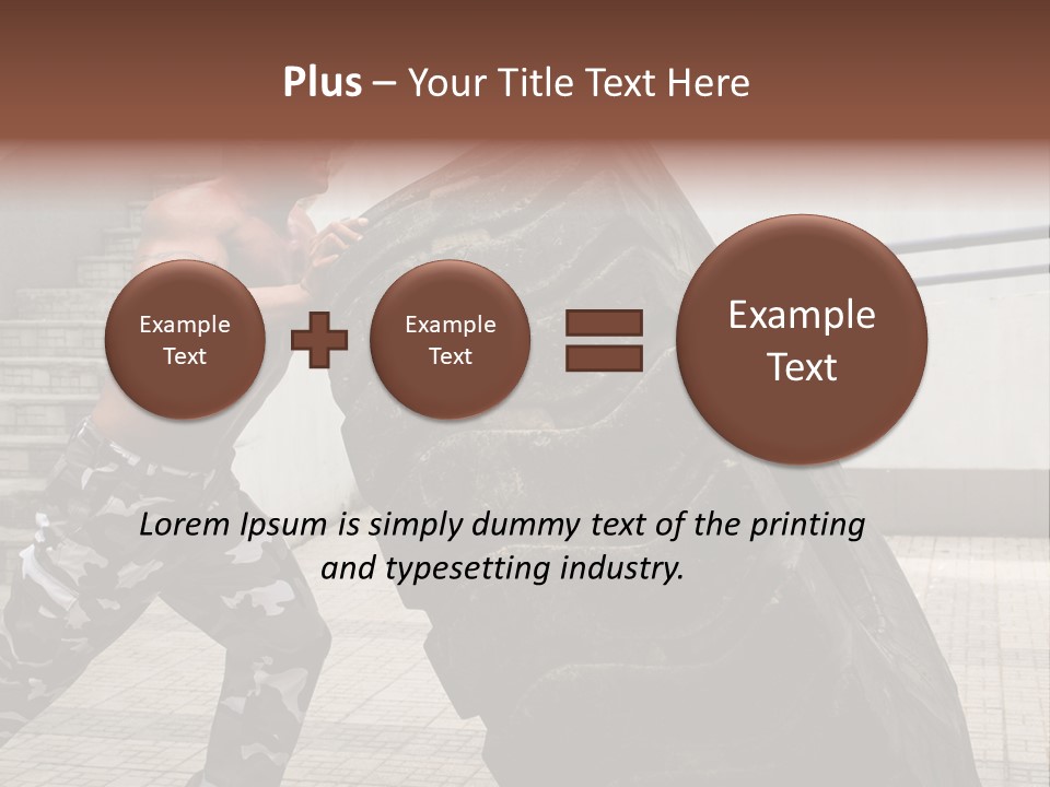 Muscular Build Picking Up Bodybuilder PowerPoint Template