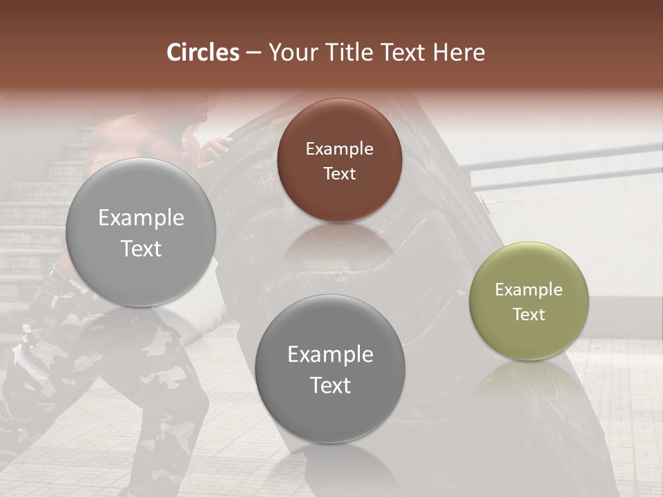 Muscular Build Picking Up Bodybuilder PowerPoint Template