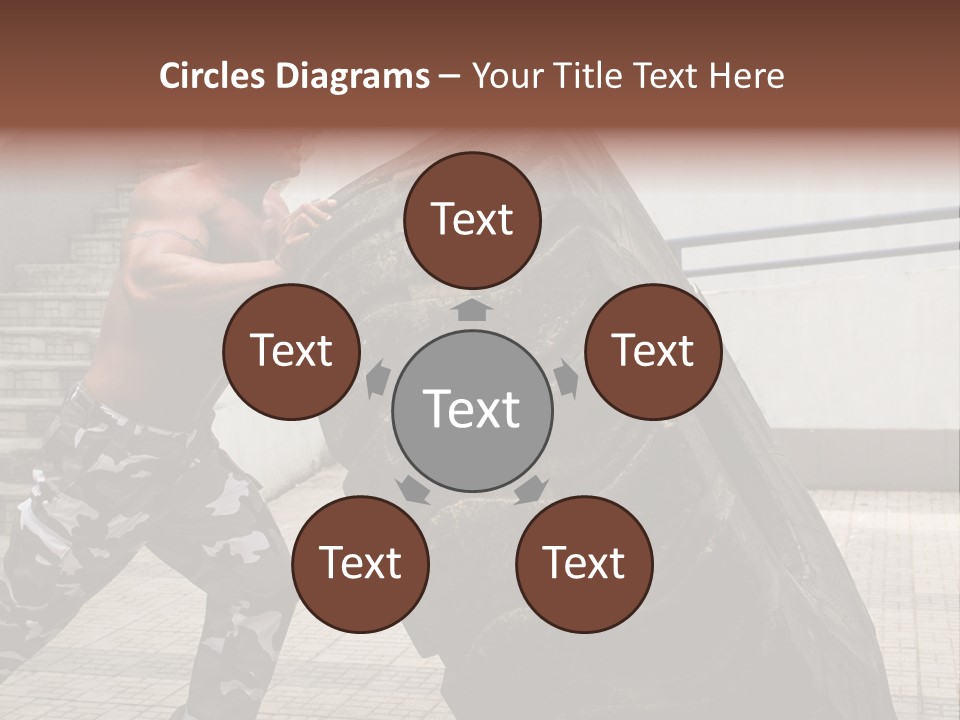 Muscular Build Picking Up Bodybuilder PowerPoint Template