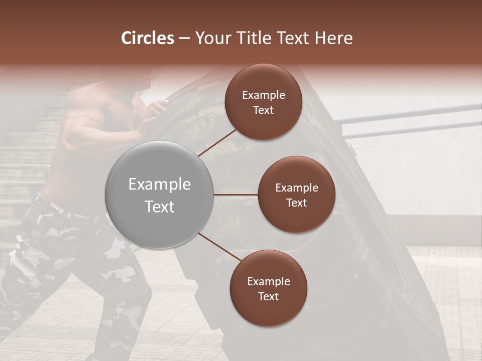 Muscular Build Picking Up Bodybuilder PowerPoint Template