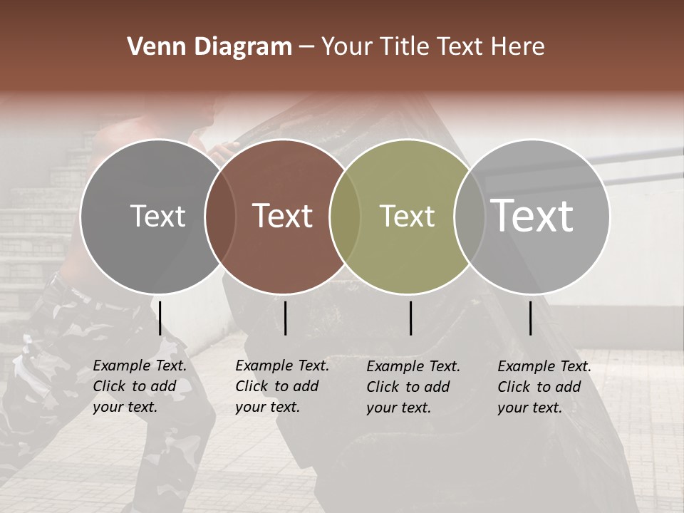 Muscular Build Picking Up Bodybuilder PowerPoint Template