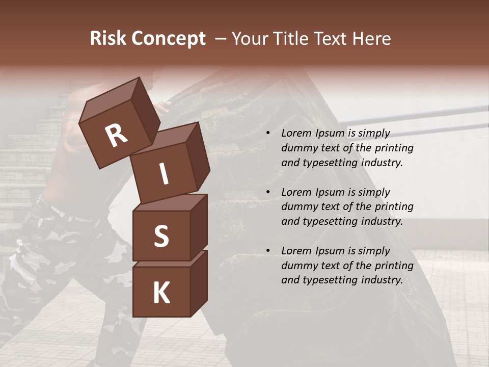 Muscular Build Picking Up Bodybuilder PowerPoint Template