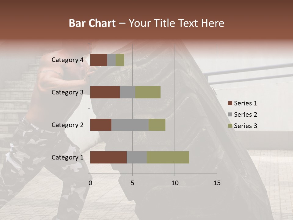 Muscular Build Picking Up Bodybuilder PowerPoint Template