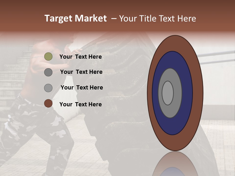 Muscular Build Picking Up Bodybuilder PowerPoint Template