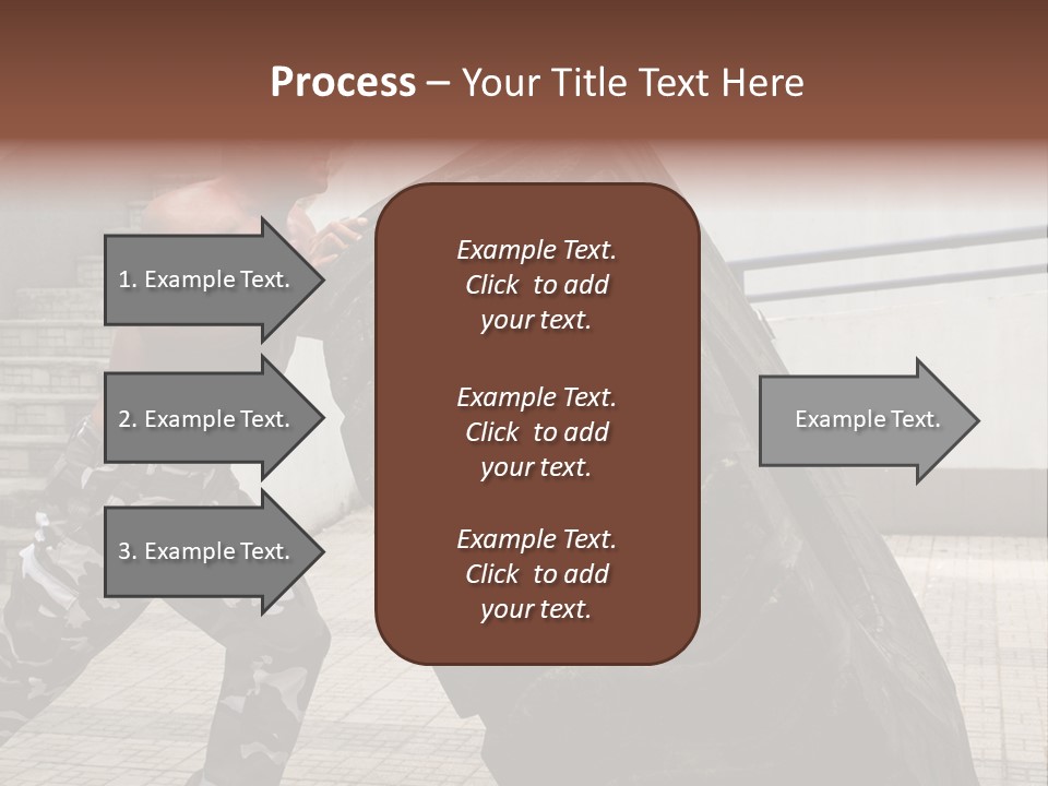 Muscular Build Picking Up Bodybuilder PowerPoint Template