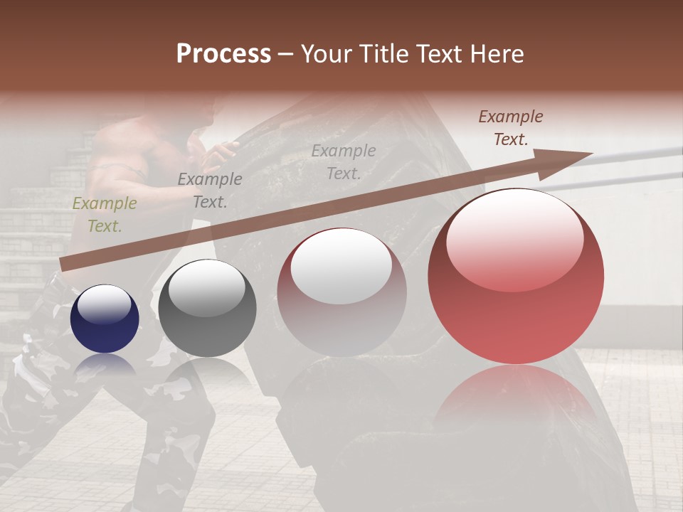 Muscular Build Picking Up Bodybuilder PowerPoint Template