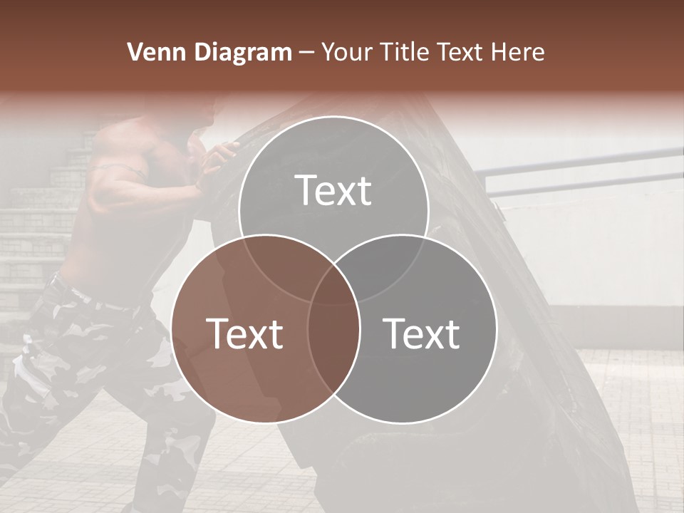 Muscular Build Picking Up Bodybuilder PowerPoint Template