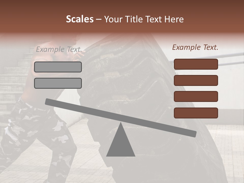 Muscular Build Picking Up Bodybuilder PowerPoint Template