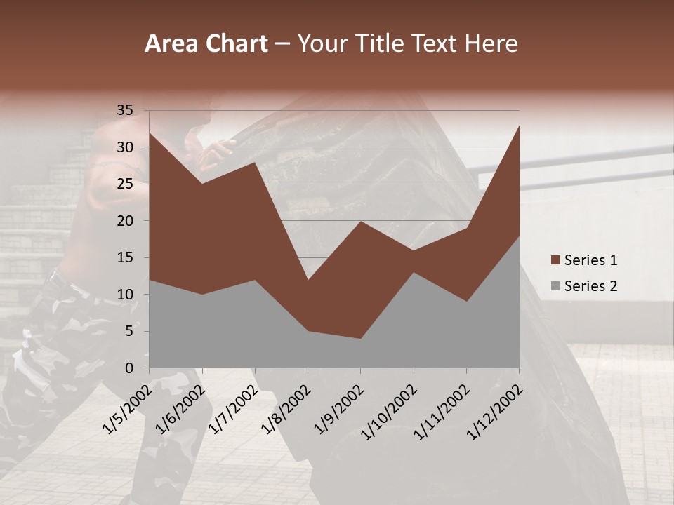 Muscular Build Picking Up Bodybuilder PowerPoint Template