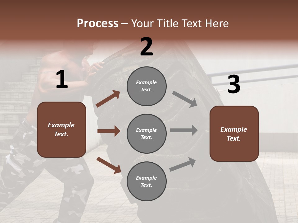 Muscular Build Picking Up Bodybuilder PowerPoint Template