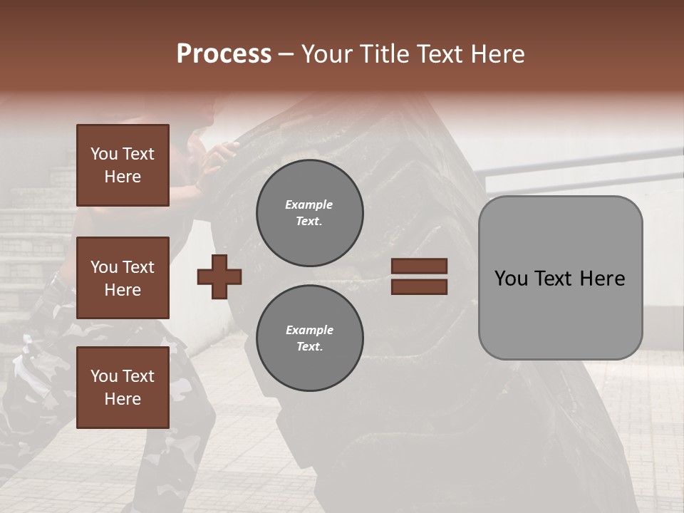 Muscular Build Picking Up Bodybuilder PowerPoint Template