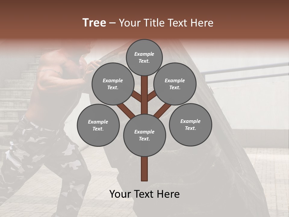 Muscular Build Picking Up Bodybuilder PowerPoint Template