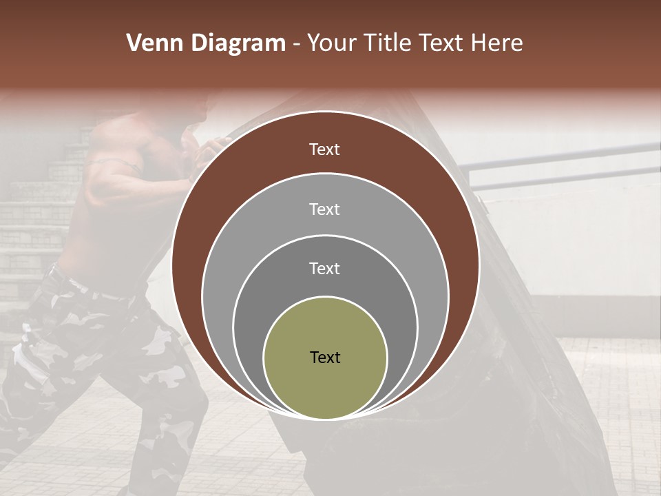 Muscular Build Picking Up Bodybuilder PowerPoint Template