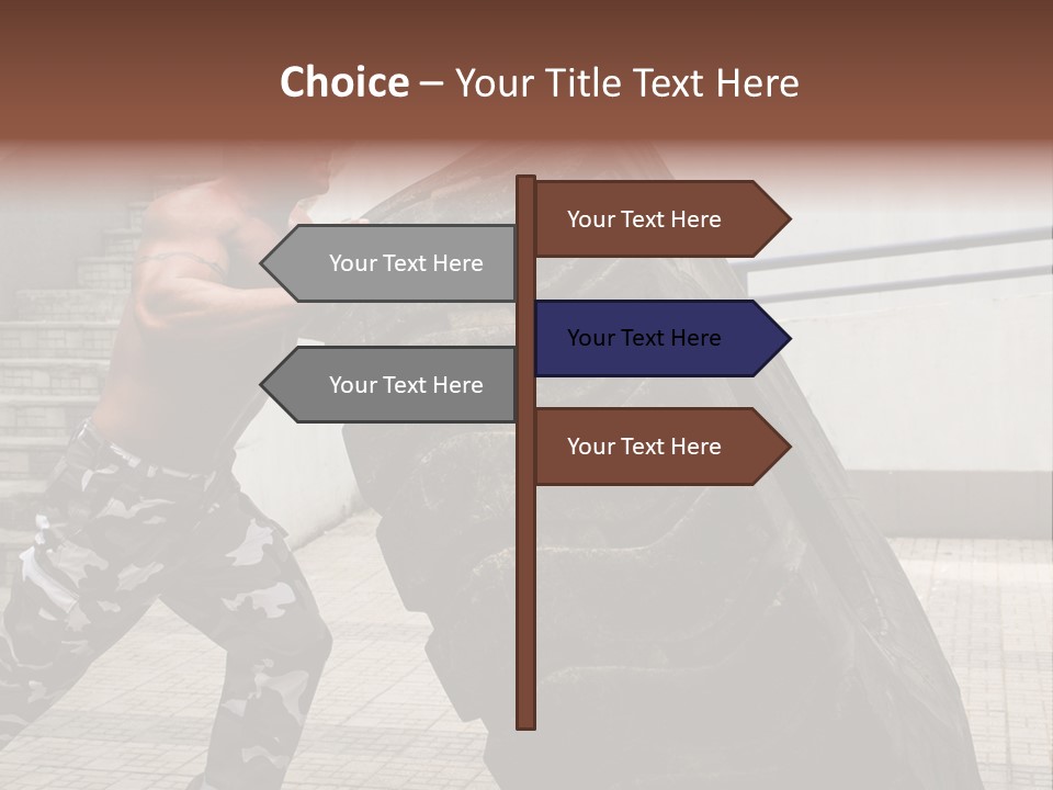 Muscular Build Picking Up Bodybuilder PowerPoint Template