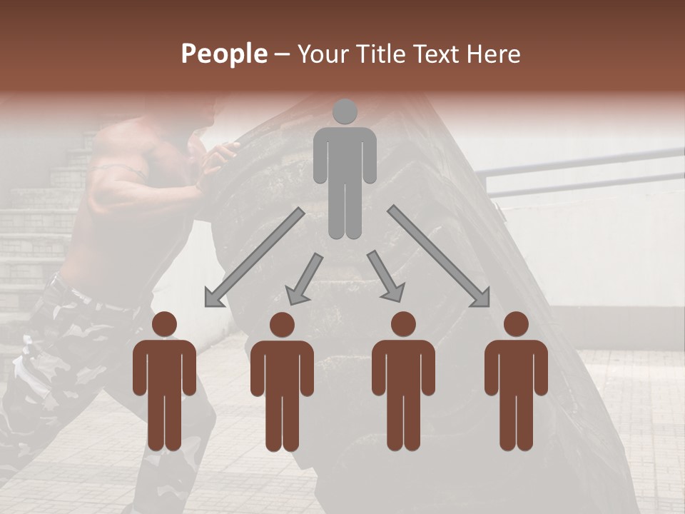 Muscular Build Picking Up Bodybuilder PowerPoint Template