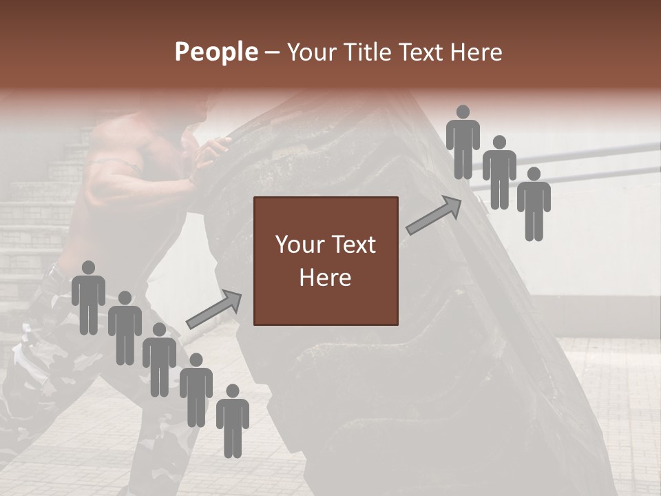 Muscular Build Picking Up Bodybuilder PowerPoint Template