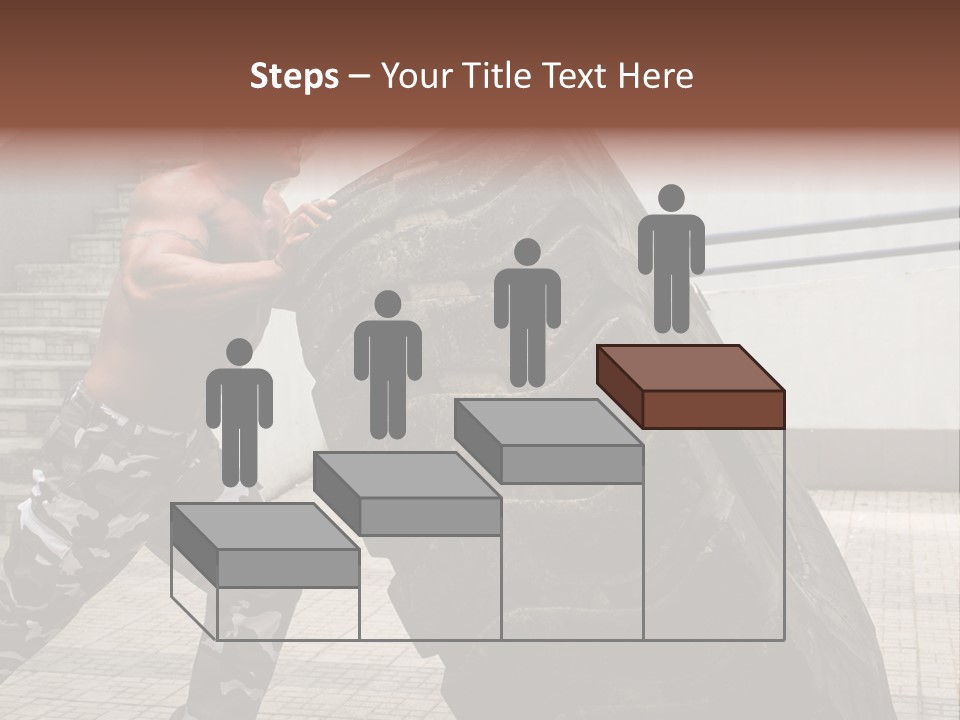 Muscular Build Picking Up Bodybuilder PowerPoint Template