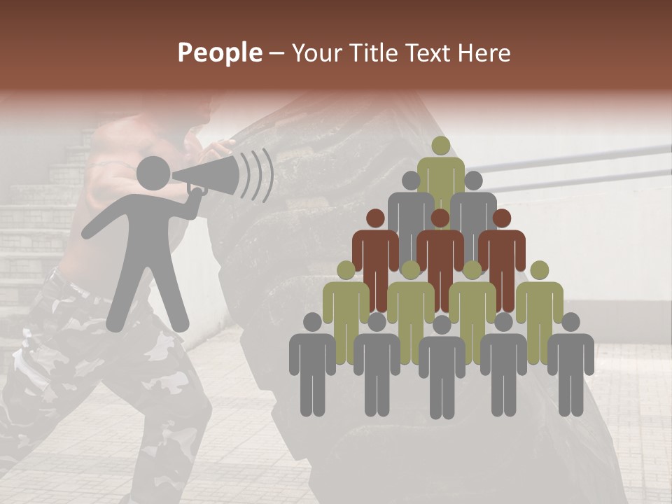 Muscular Build Picking Up Bodybuilder PowerPoint Template