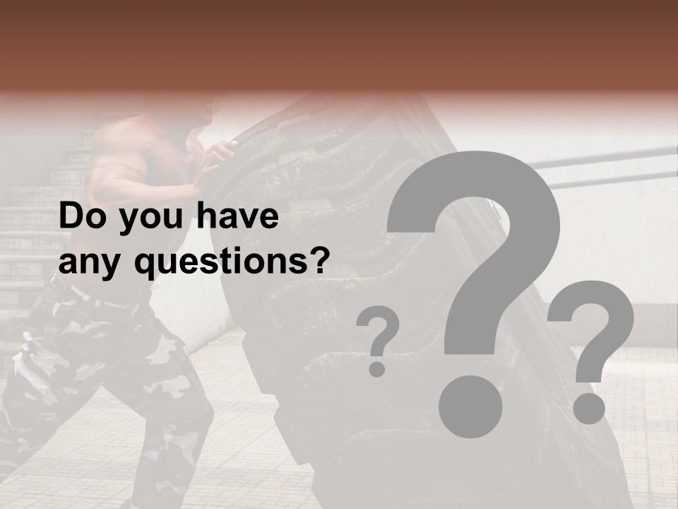 Muscular Build Picking Up Bodybuilder PowerPoint Template